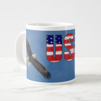 Drapeau américain et aigle à tête blanche