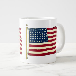 Grande Tasse Drapeau américain patriotique vintage, fête du 4 j