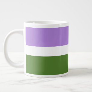 Grande Tasse Drapeau de fierté genderqueer de SlipperyJoe lavan