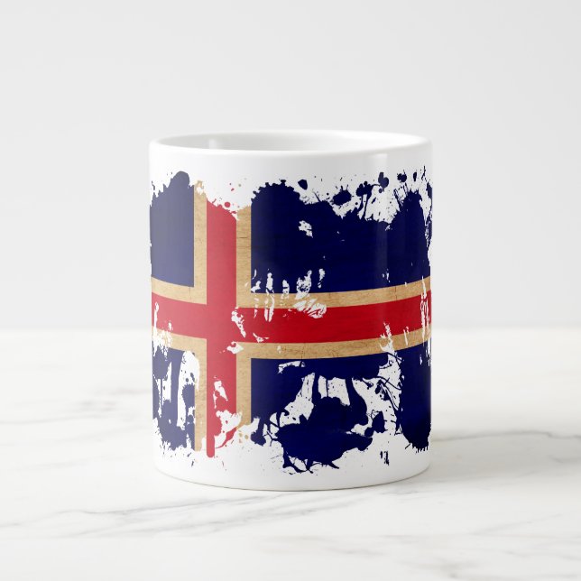 Grande Tasse Drapeau de l'Islande (Devant)