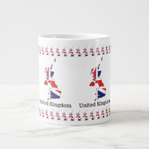 Grande Tasse Drapeau du Royaume-Uni à l'intérieur d'une carte -