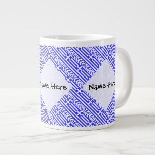 Grande Tasse Drapeau grec avec votre nom