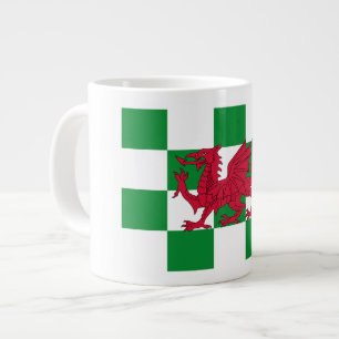 Grande Tasse Drapeau mystique de dragon celtique rouge du Pays 