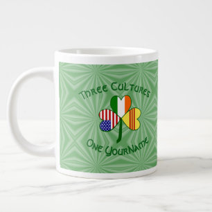 Grande Tasse Drapeaux sud-vietnamiens irlandais USA Trèfle Pers