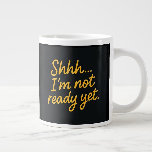 Grande Tasse Drôle café Mug-D'abord je bois le café (Droite)