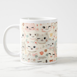 Grande Tasse Drôle Cat Meow Motif de dessin