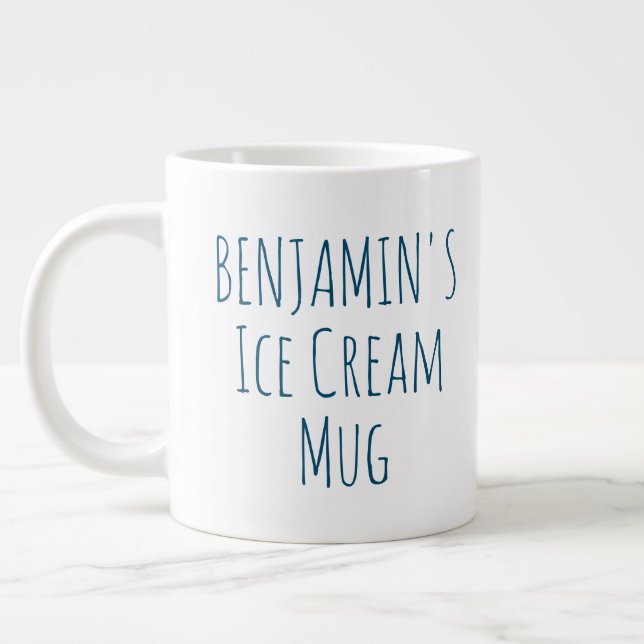 Grande Tasse Drôle Citation de crème glacée Gag Cadeau Nom pers (Gauche)