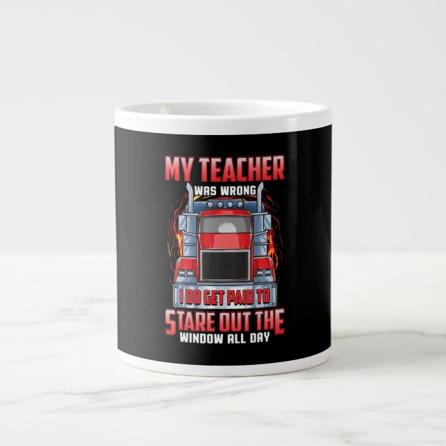 Grande Tasse Drôle Conducteurs De Camions Cadeaux D'Art Pour Ca (Devant)