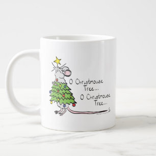 Grande Tasse Drôle Noël mignon Souris Arbre Cartoon