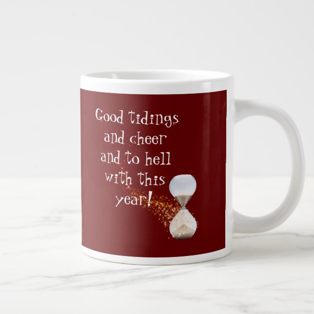 Grande Tasse Drôle Nouvel An Citation Hourglass (Droite)