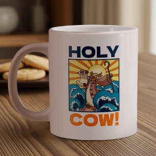 Grande Tasse Drôle vache Sainte vache! Caricature d'animal de j