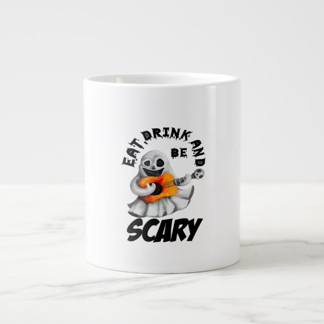 Grande Tasse Eat Drink And Be Scared Minimal Clean (Devant)