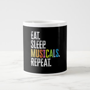Grande Tasse Eat Sleep Comédie musicale Répéter Acteur Chanteur