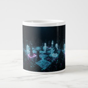 Grande Tasse Échecs Cyberpunk, jeu de société numérique néon S