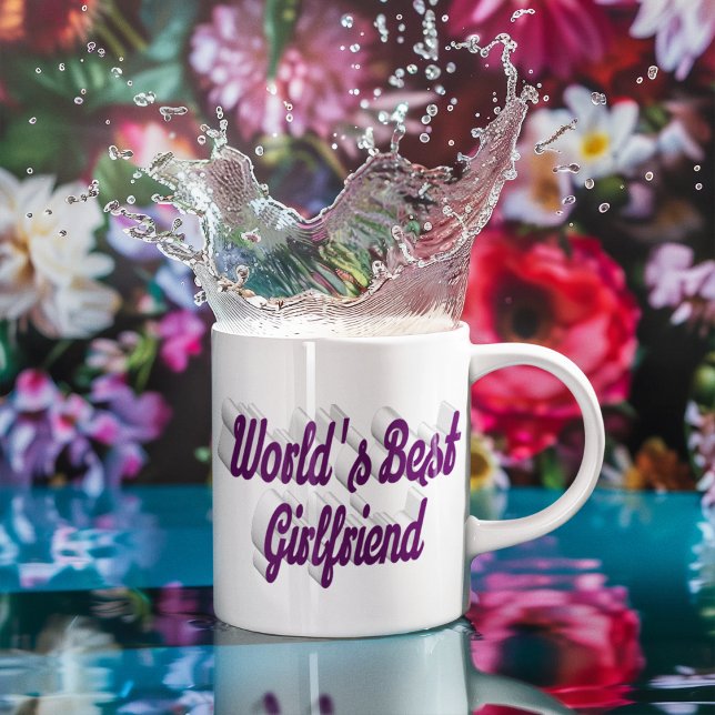 Grande Tasse Écriture demi-violet de copine (Créateur téléchargé)