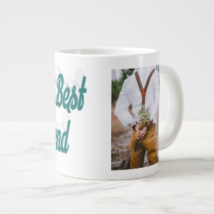 Grande Tasse Écriture verte photo de la petite amie