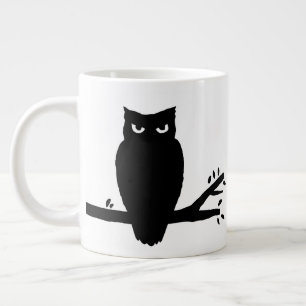 Grande Tasse Éffrayant Owl Silhouette