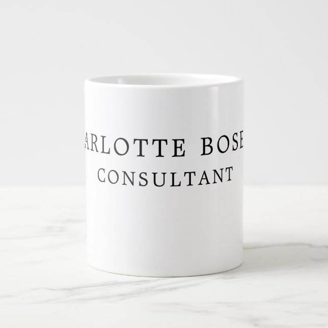Grande Tasse Élégant minimaliste professionnel classique (Devant)