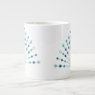 Grande Tasse Elegant Peacock Silhouette