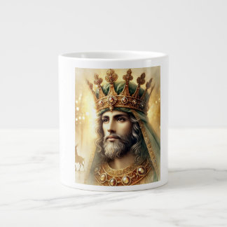 Grande Tasse Elégante aquarelle d'un roi sage