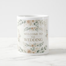Élégante Bienvenue Florale Aquarelle Mariage Accue
