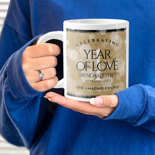 Grande Tasse Élégante fête du 1er anniversaire du Mariage de pa