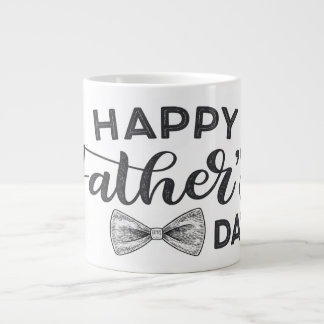 Grande Tasse Elégante Happy Fête des pères Typographie avec Cra