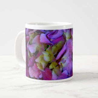 Grande Tasse Elégante magenta rose violet foncé hydrangées flor