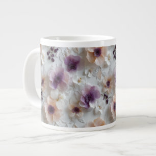Grande Tasse Elégante purple Peony Blossom Floral Spécialité Mu