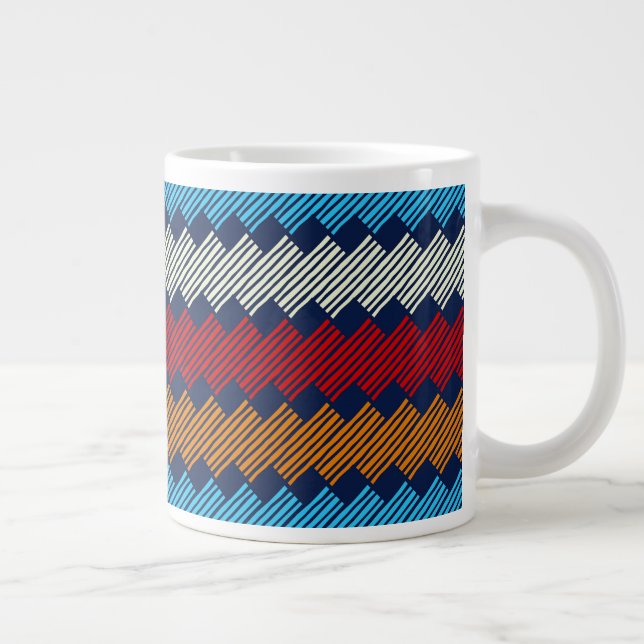 Grande Tasse Embroderie de dentelle de Motif Boho ethnique sur  (Droite)