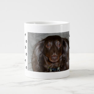 Grande Tasse Empreintes de pattes avec 1 photo et nom de animal