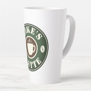 Grande tasse en latte de 17 onces avec nom personn