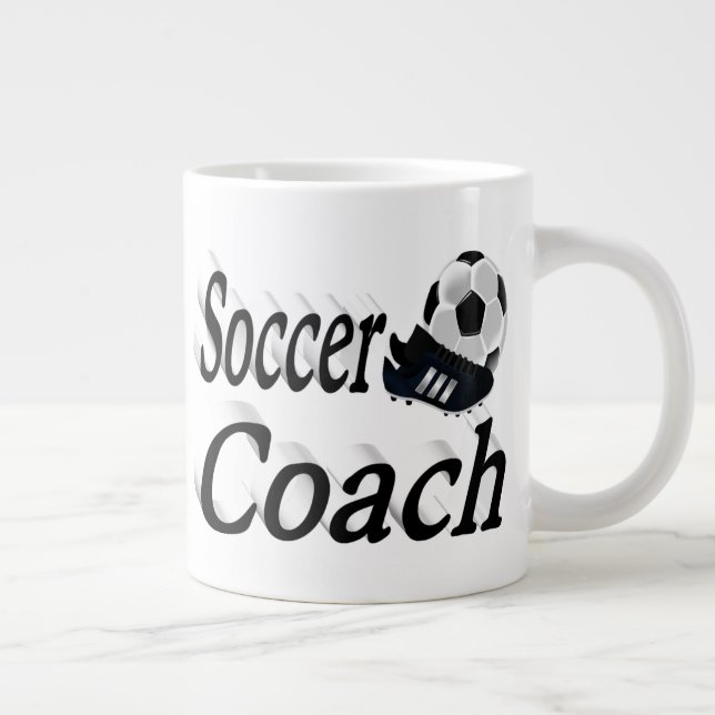 Grande Tasse Entraîneur de football semi-texte (Droite)