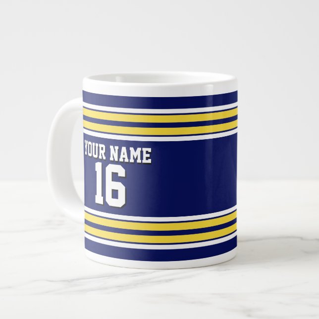Grande Tasse Équipe de stripes blanches de Jersey (Devant gauche)