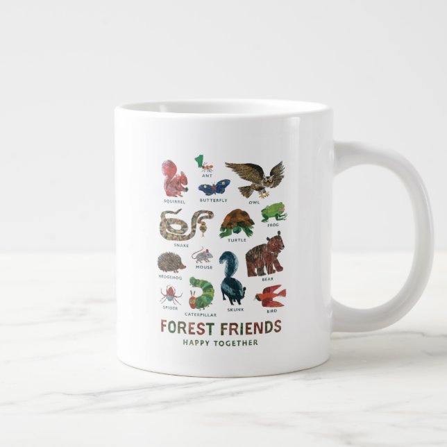 Grande Tasse Eric Carle | Les amis de la forêt heureux ensemble (Droite)