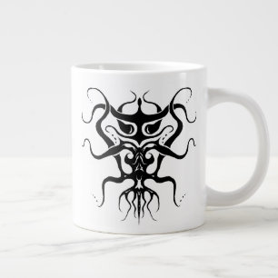 Grande Tasse Espèces Aliens Tatouage Tribal Design - noir