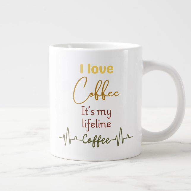 Grande Tasse Espresso Lifeline Drôle chope cadeau pour les fans (Droite)