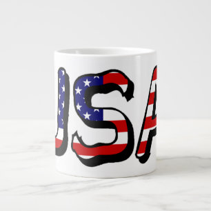Grande Tasse États-Unis écrasés sur le drapeau américain