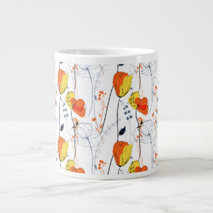 Grande Tasse Été tropical   Belles fleurs jaunes Design