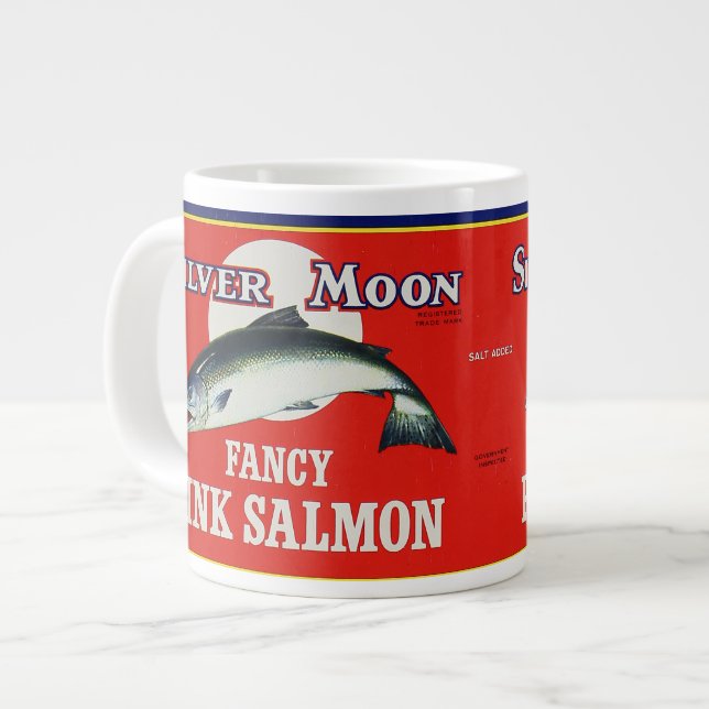 Grande Tasse étiquette canadien saumon pour saumon en conserve (Devant gauche)