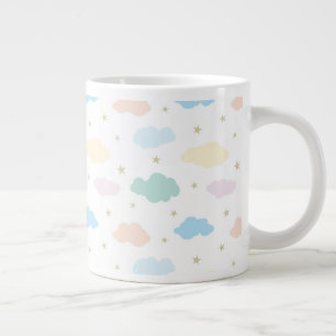 Grande Tasse Étoiles et nuages Pastel