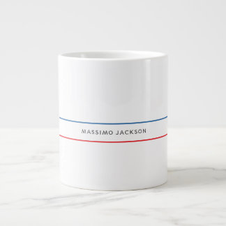Grande Tasse Exclusif Personnel Moderne Bleu Rouge Blanc