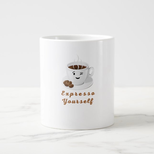 Grande Tasse Expresso Yourself – Funny Smiling Coffee Tee (Devant)