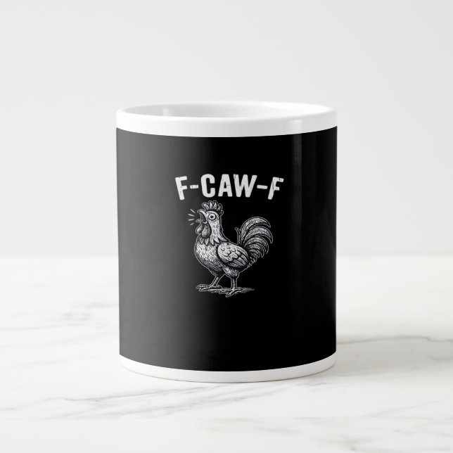 Grande Tasse F-Caw-F Chicken Retro Graphic (Devant)