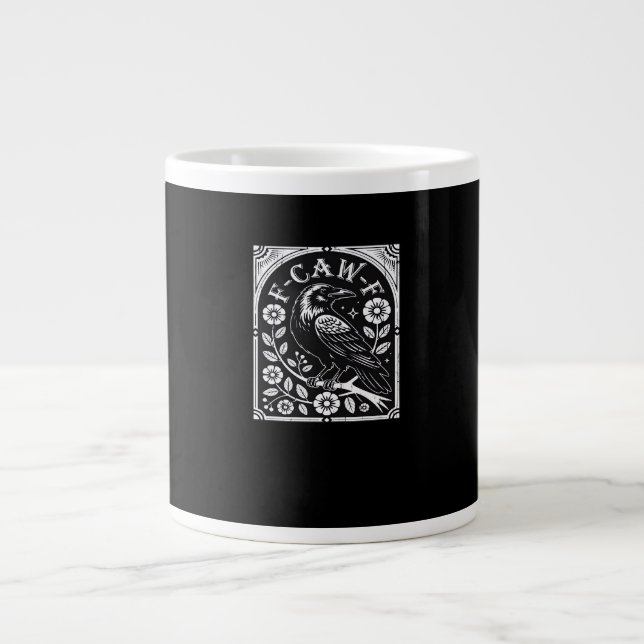 Grande Tasse F-Caw-F Crow Aesthetic Casual (Devant)