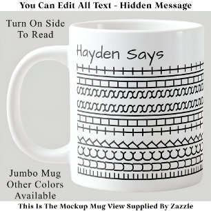 Grande Tasse F**k Ce message caché de merde 144BW Funny Office