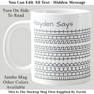 Grande Tasse F**k Ce message caché de merde 144GW Funny Office