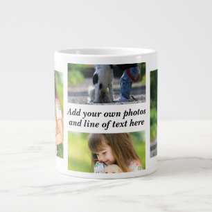 Grande Tasse Faites votre propre collage photo et texte