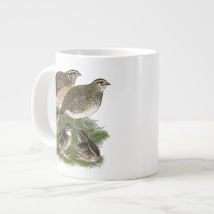 Grande Tasse Famille des Cailles Coturnix