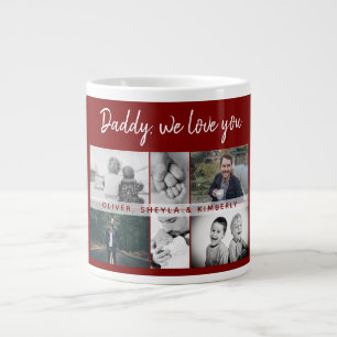 Grande Tasse Father with Kids and Family Dad Photo Collage